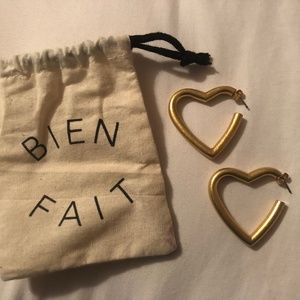 Rare Madewell Chunky Heart Hoop Earrings